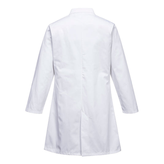 2202 - Blouse homme agroalimentaire, 1 poche, Blanc, vue de dos 
