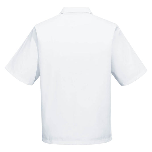 2209 - Chemise manches courtes, Blanc, vue de dos 