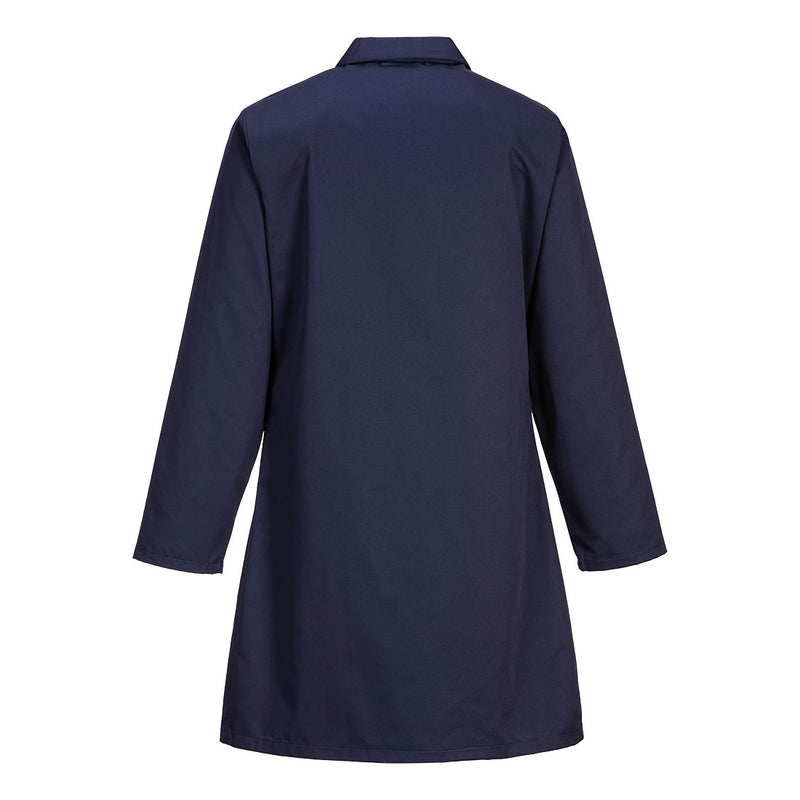 Chargez l'image dans la visionneuse de la galerie, 2852 - Blouse Standard poly/coton, Marine, vue de dos # Couleur_Marine

