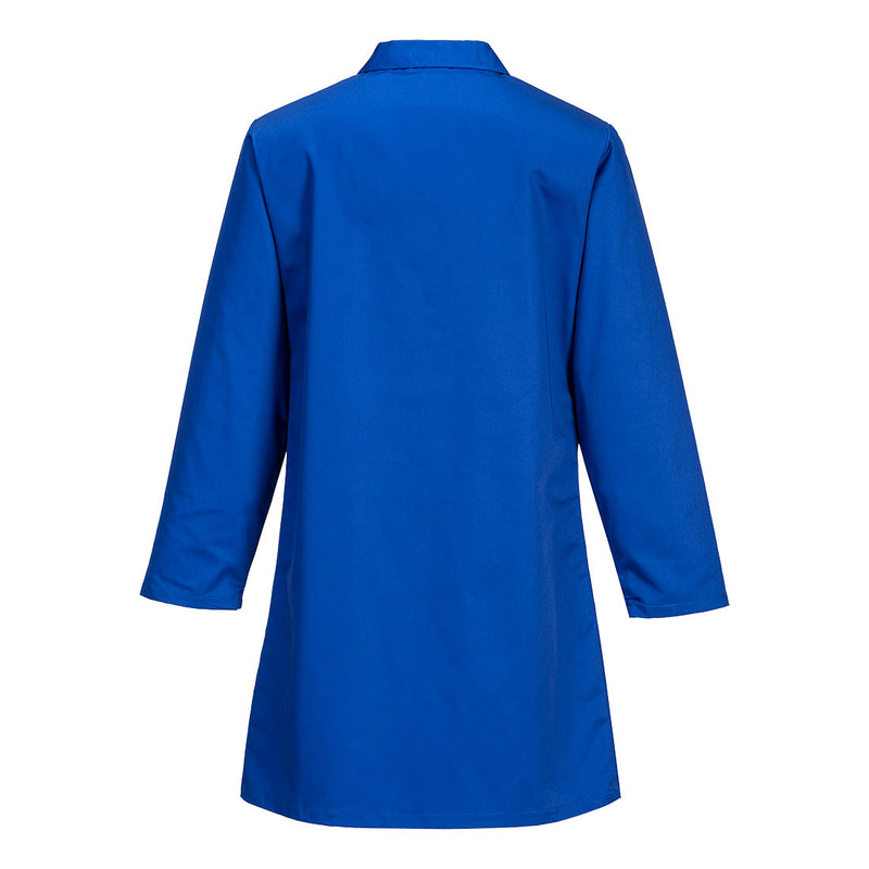 Chargez l'image dans la visionneuse de la galerie, 2852 - Blouse Standard poly/coton, Bleu Royal, vue de dos # Couleur_Bleu Royal

