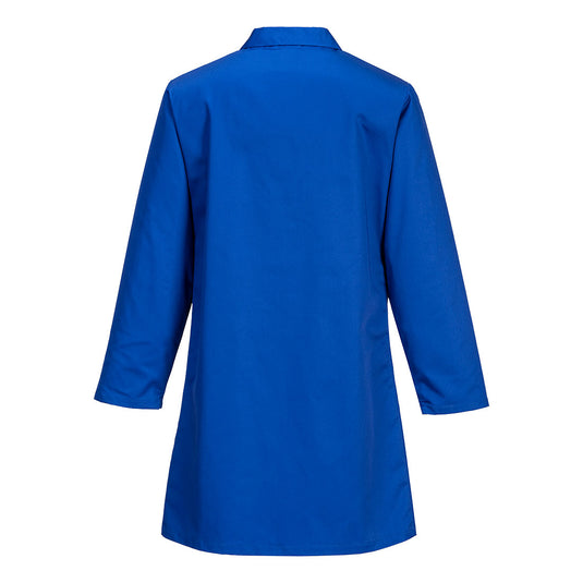 2852 - Blouse Standard poly/coton, Bleu Royal, vue de dos