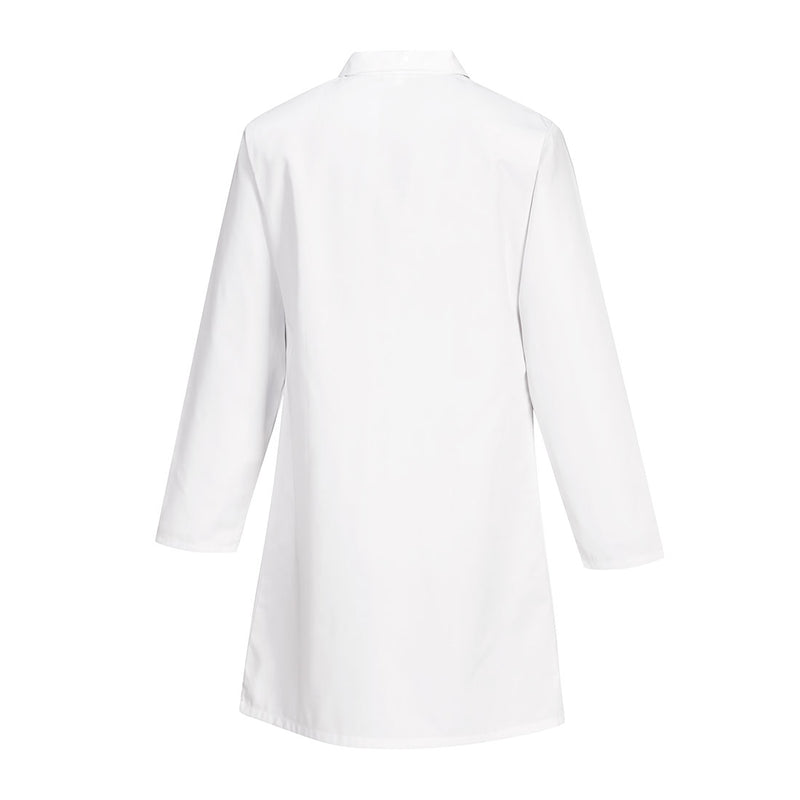 Chargez l'image dans la visionneuse de la galerie, 2852 - Blouse Standard poly/coton, Blanc, vue de dos # Couleur_Blanc
