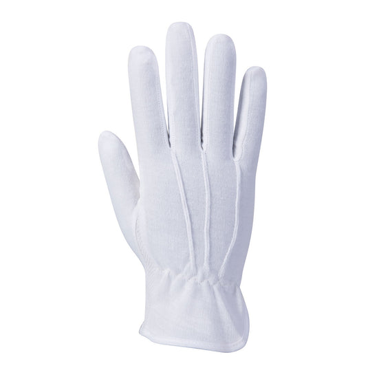 A080 - Gant Microdot, Blanc, vue de dos 