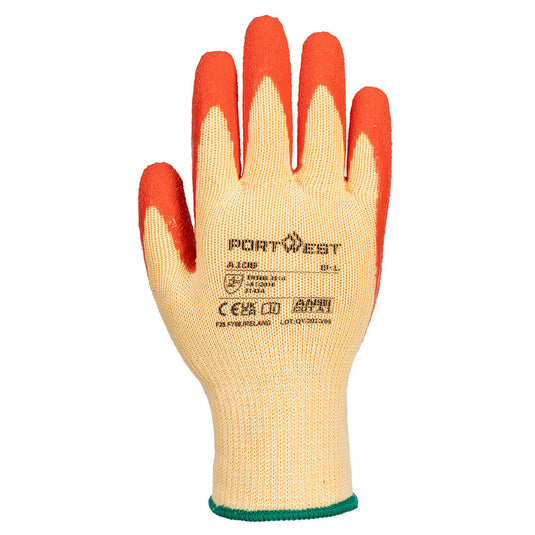 A109 - Gant Grip (emballage blister), Orange, vue de dos 