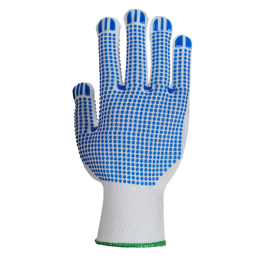 A113 - Gant Polka picots Plus, Blanc/Bleu, vue de dos 