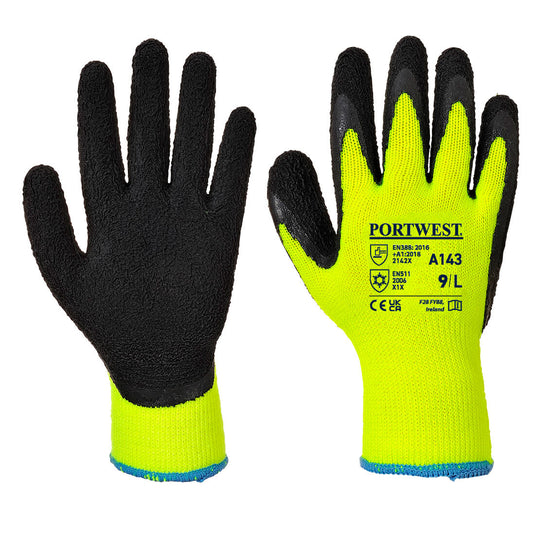 A143 - Gant thermique Soft Grip, Jaune/Noir 