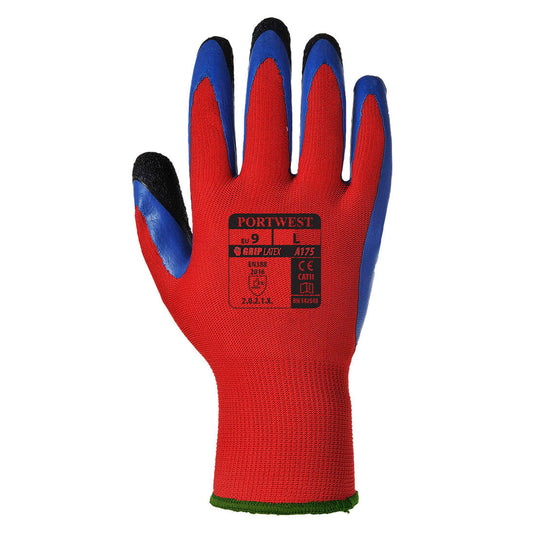 A175 - Gant  Duo-Flex, Rouge/Bleu, vue de dos 