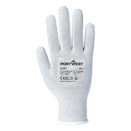 A197 - Gant Antistatique, Gris, vue de dos 
