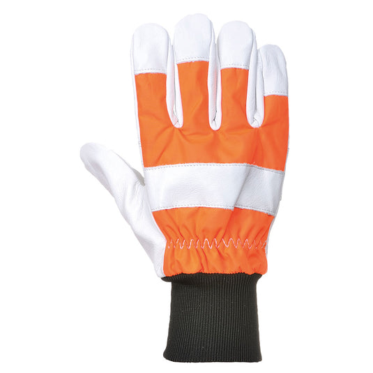 A290 - Gant bûcheron protection tronçonneuse (classe 0), Orange, vue de dos 
