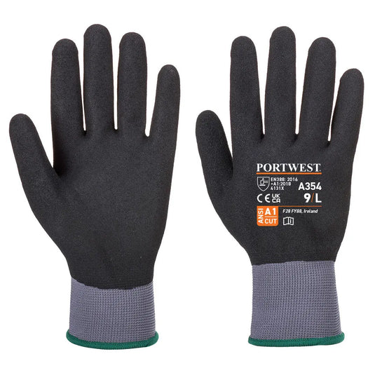 Gant nitrile adhérence mousse A354 - manipulation précision milieux humides