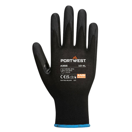A355 - Gant pour écran tactile en mousse nitrile (Paquet de 12 paires) - NPR15, Noir, vue de dos 