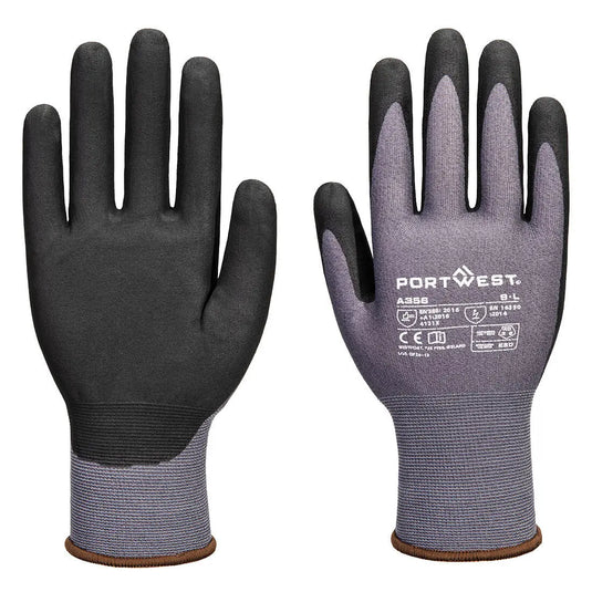 Gant ESD nitrile antistatique A356G8RL - protection électrostatique environnements sensibles