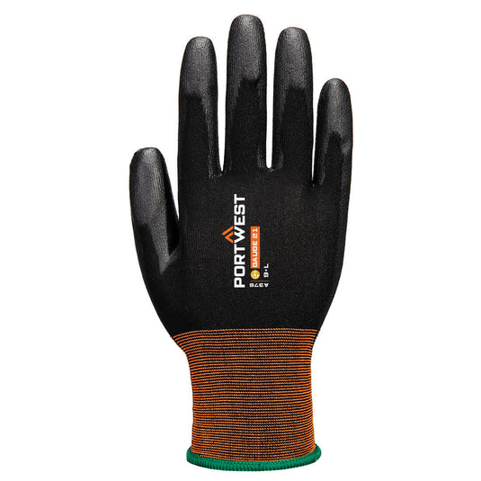 A376 - Gant GP Grip 18 PU, Noir, vue de dos 