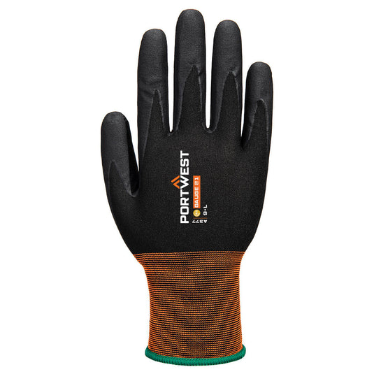 A377 - Gant GP Grip 15 mousse de nitrile, Noir, vue de dos 