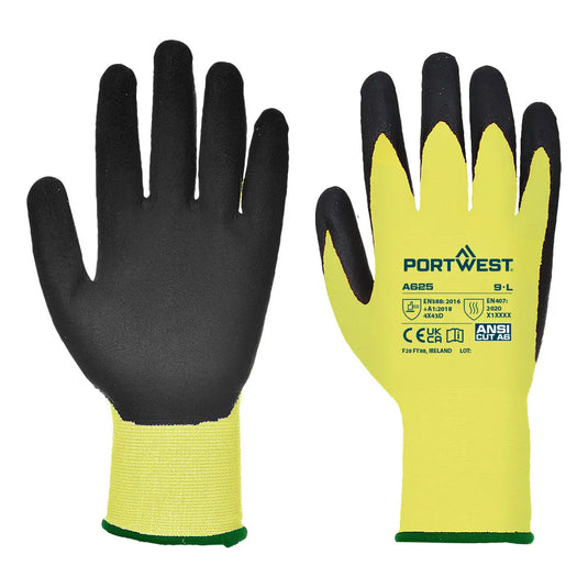 Gant anticoupure haute visibilité A625 - protection niveau D avec enduction PU