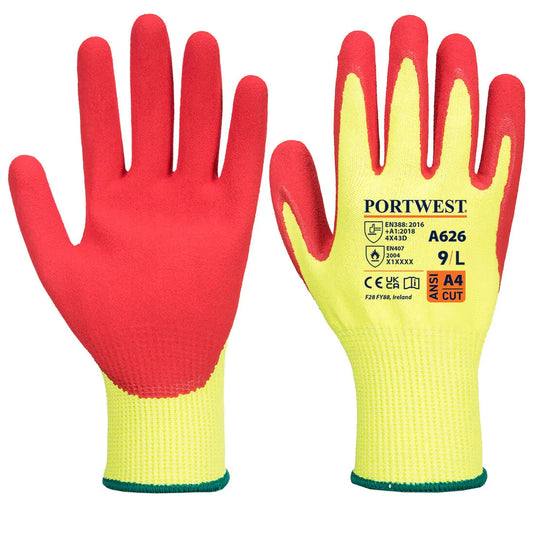 Gant anticoupure hiver nitrile A626 Vis-Tex Winter Cut D13 - protection thermique et coupure niveau D