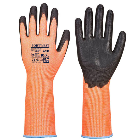 Gant anti-coupure haute visibilité A631O8RL - protection manchette longue