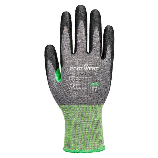 A637 - Gant anti-coupures CS C18 PU, Gris/Noir, vue de dos 