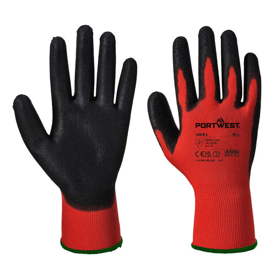 Gant Rouge Polyuréthane A641R8RL - dextérité et précision pour travaux de manipulation
