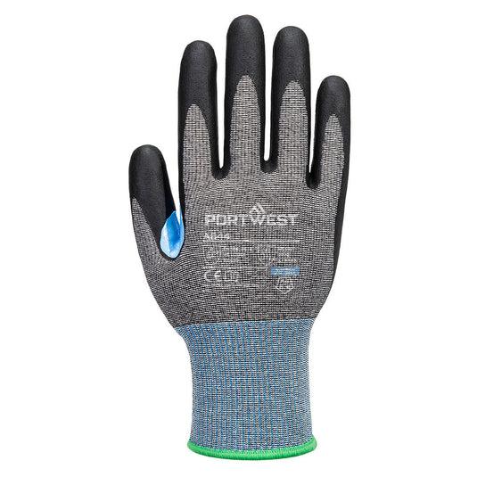 A644 - Gant anti-coupures CS D15 Nitrile, Gris/Noir, vue de dos 