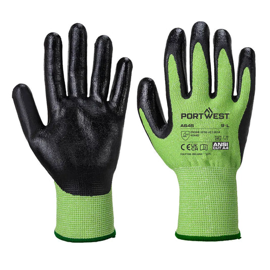 Gant GreenCut A645E8RL - protection anticoupure niveau D mousse nitrile