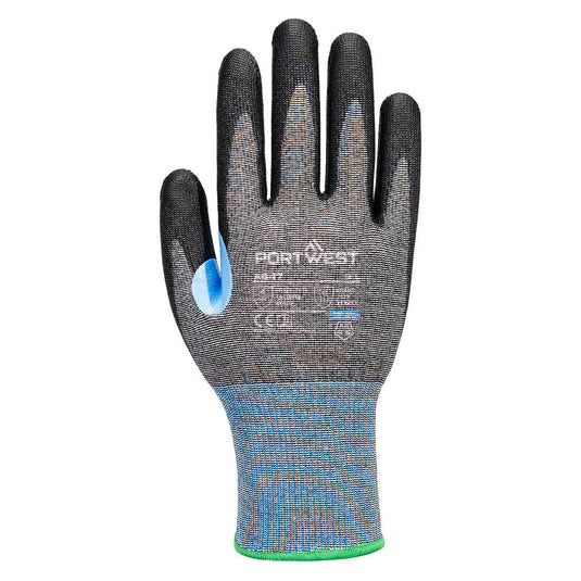A647 - Gant anti-coupures CS D15 PU, Gris/Noir, vue de dos 
