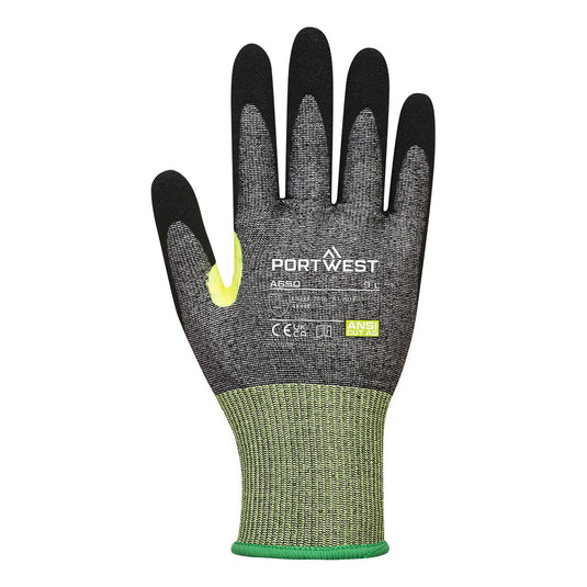 A650 - Gant CS coupures Nitrile E15, Gris/Noir, vue de dos 