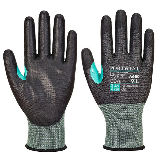 Gant anti-coupure niveau E A660K8RL - protection maximale en PU jauge 18