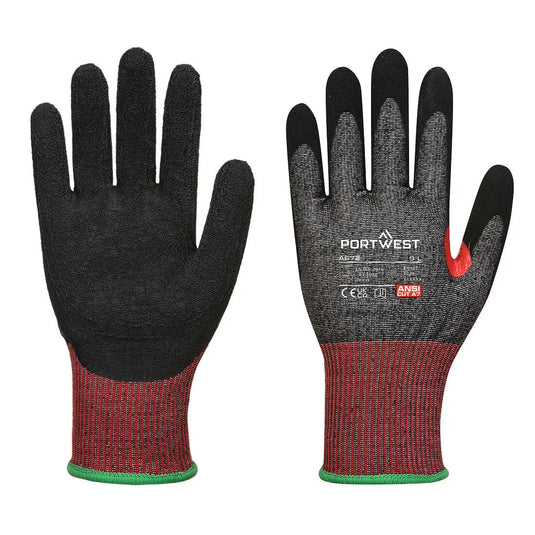 Gant anti coupure A672K8RL - protection niveau F mousse nitrile haute visibilité