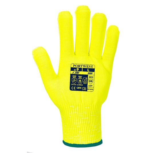 A688 - Gant Pro Cut Liner, Jaune, vue de dos 