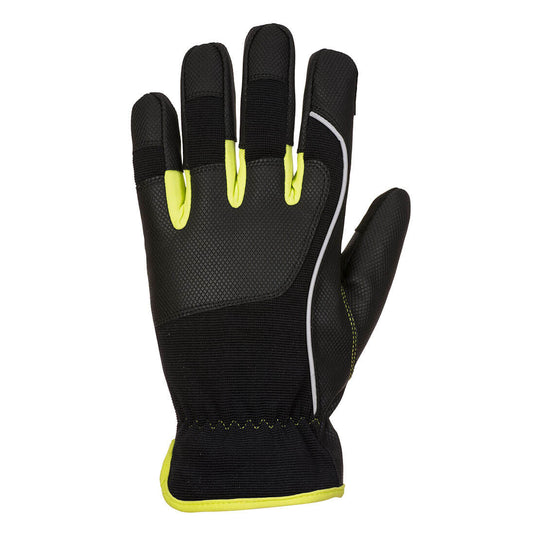 A771 - Gant Tradesman PW3, Noir/jaune, vue de dos 