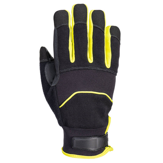 A792 - Gant anti piqûre, Noir/jaune, vue de dos 