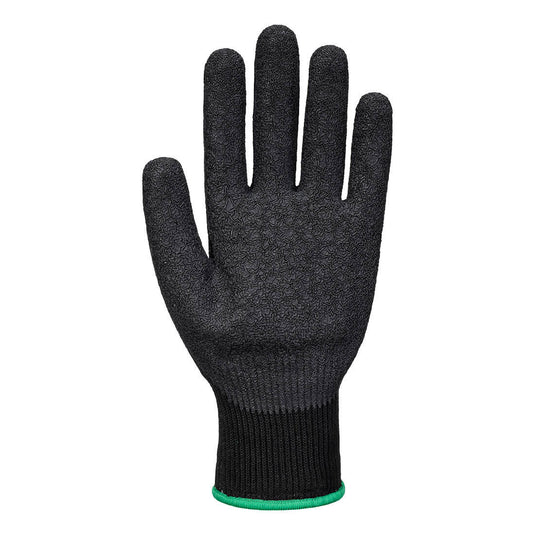 A793 - Gant anti piqure F10 Latex Crinkle, Noir, vue de dos 
