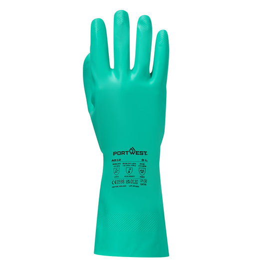 A812 - Gant Nitrosafe Plus Chimie, Vert, vue de dos 