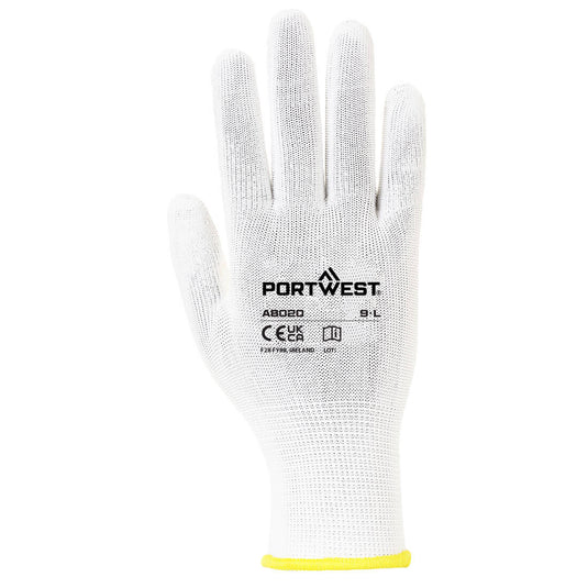 AB020 - Gant d'assemblage (360 paires), Blanc, vue de dos 