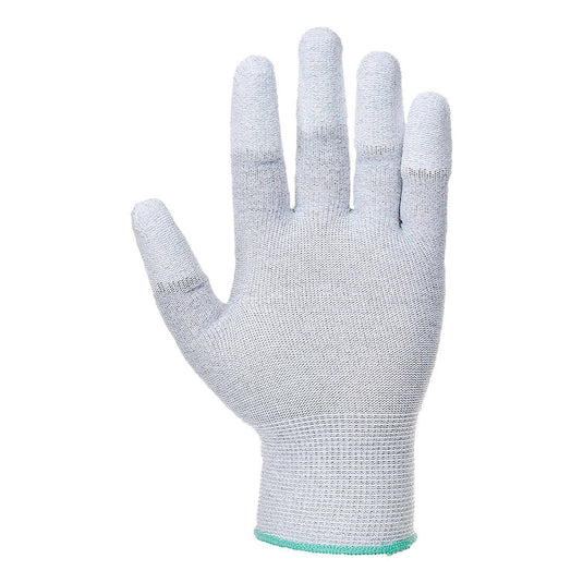 AB198 - ESD 13 PU bouts de doigts Essential – lot de 12, Gris, vue de dos 