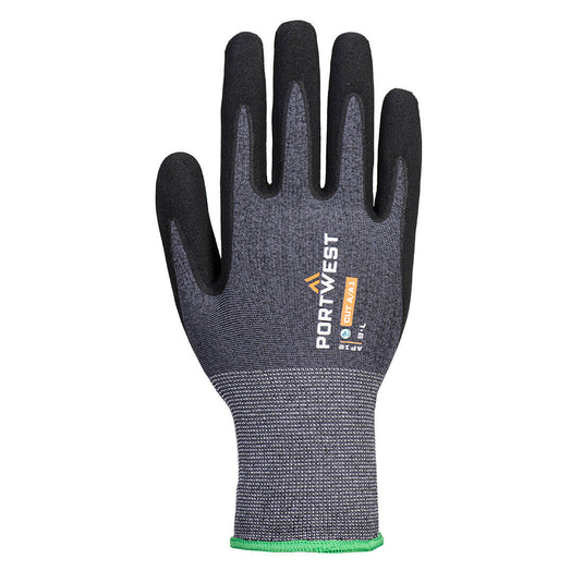 AP12 - Gant SG Grip15 Eco Nitrile (pack 12), Gris/Noir, vue de dos 