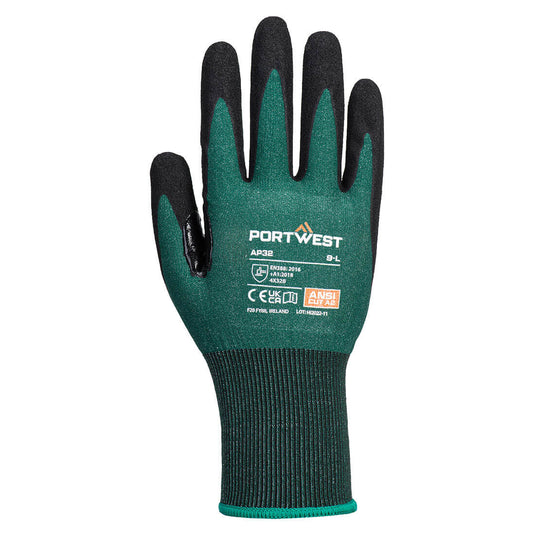 AP32 - Gant Dexti Cut Pro, Noir/Gris, vue de dos 