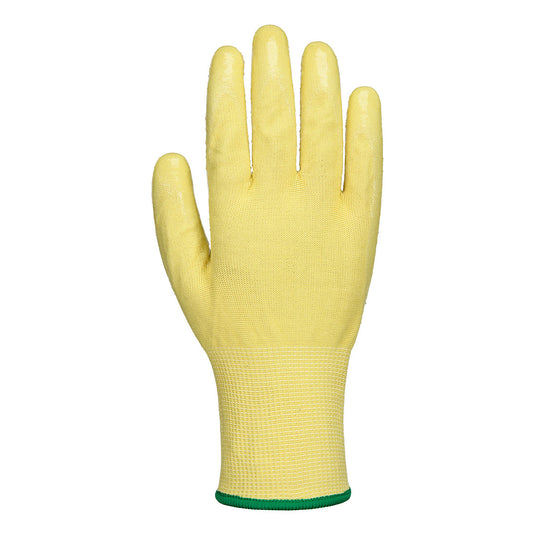 AP42 - Gant anti-coupure E15 silicone résistant à la chaleur, Jaune, vue de dos 