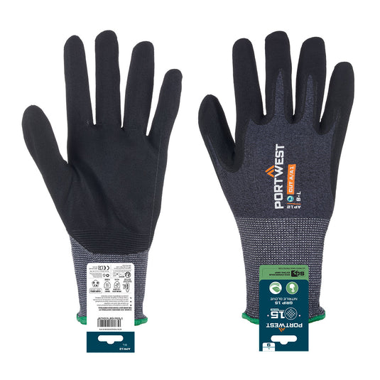 APR12 - Gant SG Grip 15 Nitrile (Retail), Gris/Noir 