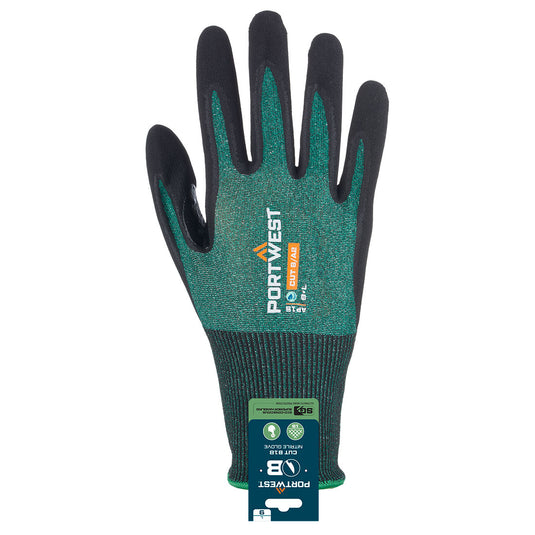APR15 - Gant SG Cut B18 en nitrile (retail), Vert/Noir, vue de dos 