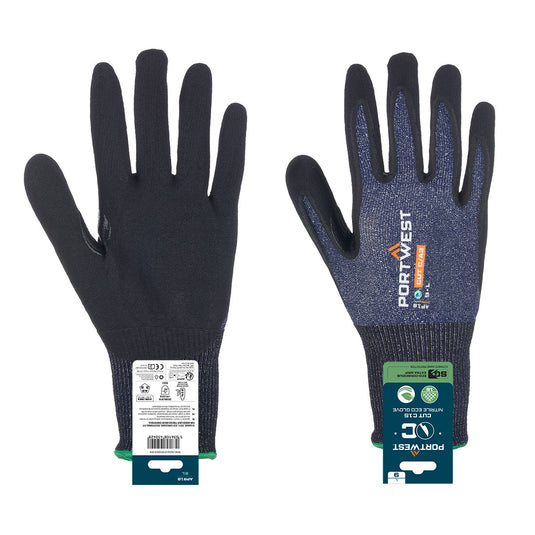APR18 - Gant SG Cut C15 en nitrile (retail), Bleu/Noir 