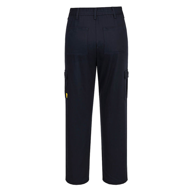 Chargez l'image dans la visionneuse de la galerie, AS12 - Pantalon Femme Antistatique ESD, Marine, vue de dos # Couleur_Marine

