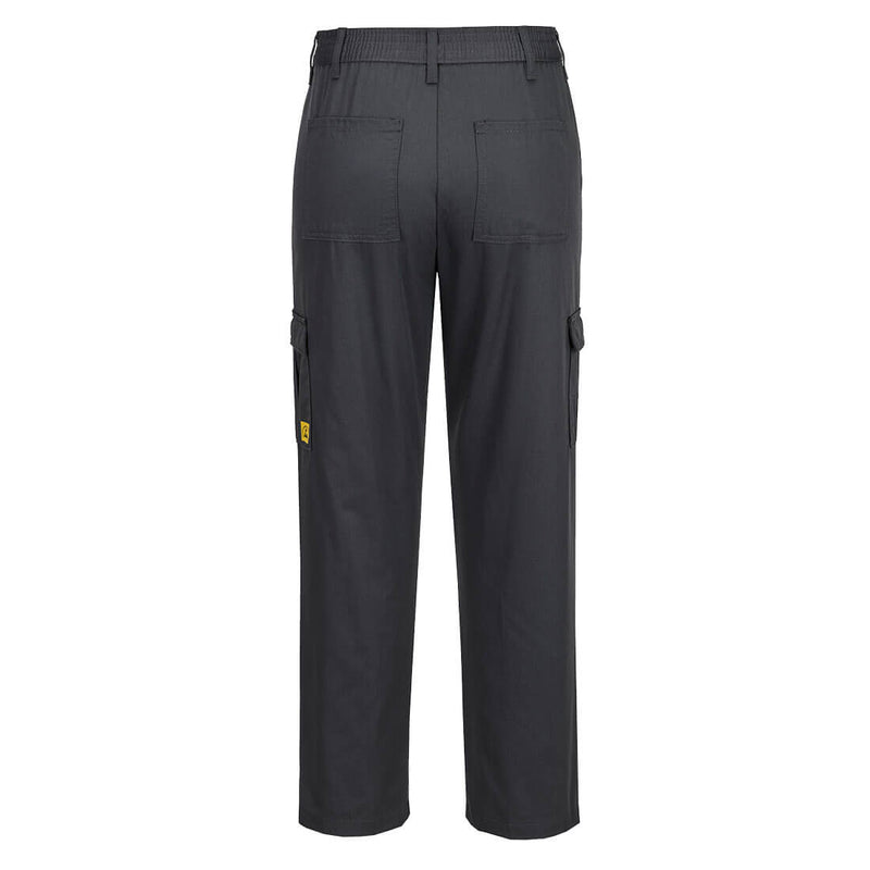 Chargez l'image dans la visionneuse de la galerie, AS12 - Pantalon Femme Antistatique ESD, Gris Zoom, vue de dos # Couleur_Gris Zoom
