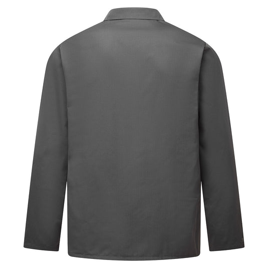AS18 - Veste de laboratoire ESD, Gris Zoom, vue de dos