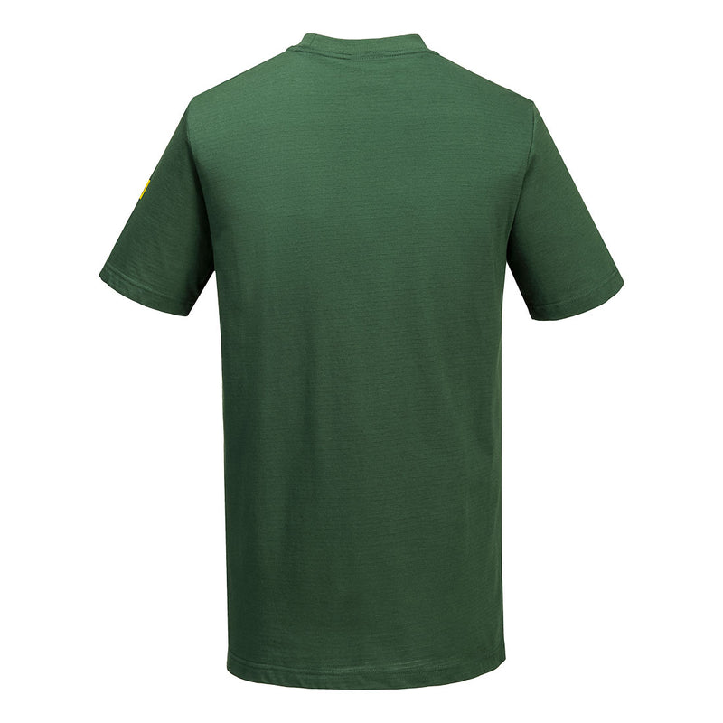 Chargez l'image dans la visionneuse de la galerie, AS20 - T-Shirt antistatique ESD, Vert Forêt, vue de dos # Couleur_Vert Forêt

