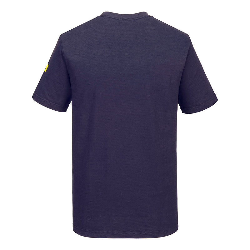 Chargez l'image dans la visionneuse de la galerie, AS20 - T-Shirt antistatique ESD, Marine, vue de dos # Couleur_Marine

