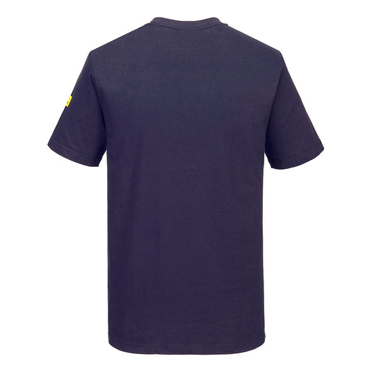 AS20 - T-Shirt antistatique ESD, Marine, vue de dos