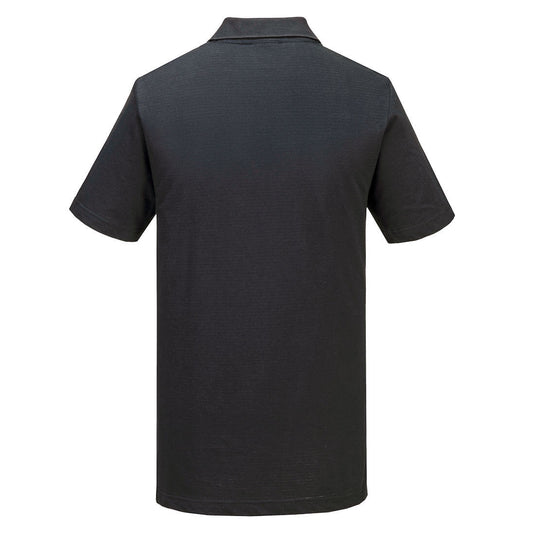 AS21 - Polo antistatique ESD, Noir, vue de dos