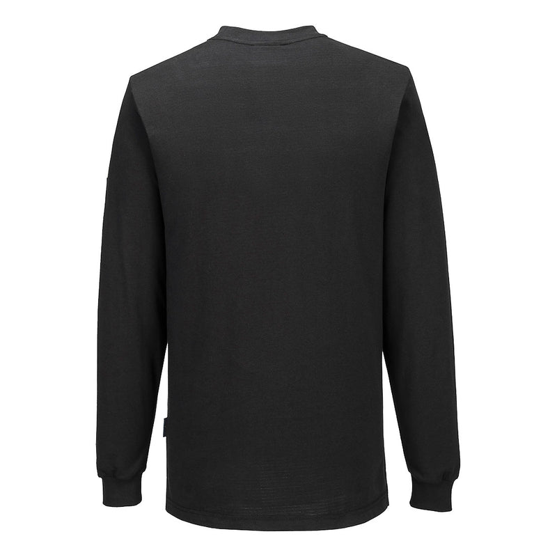 Chargez l'image dans la visionneuse de la galerie, AS22 - T-shirt manches longues antistatique ESD, Noir, vue de dos # Couleur_Noir
